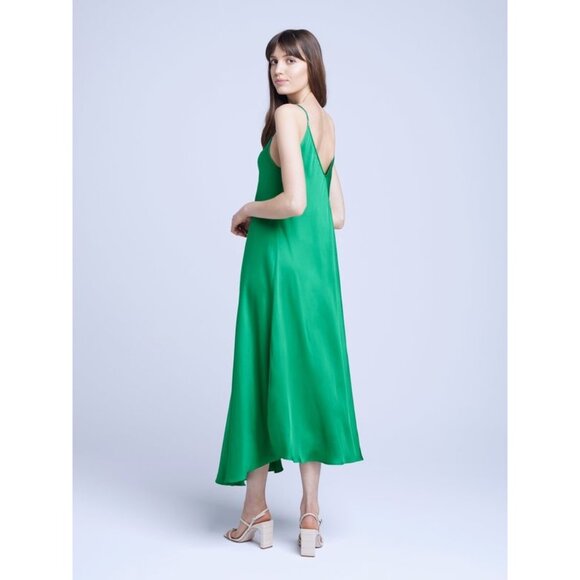 L'AGENCE GREEN LORRAINE TRAPEZE DRESS size XS NWOT - Picture 2 of 7